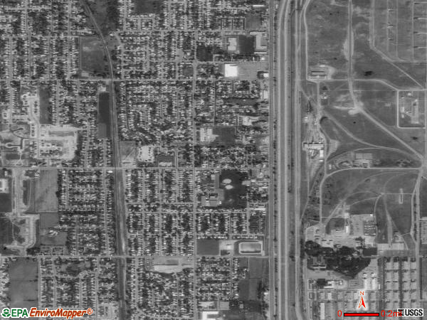 Sunset satellite photo by USGS 
