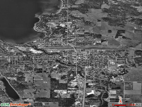 Whitefish satellite photo by USGS 