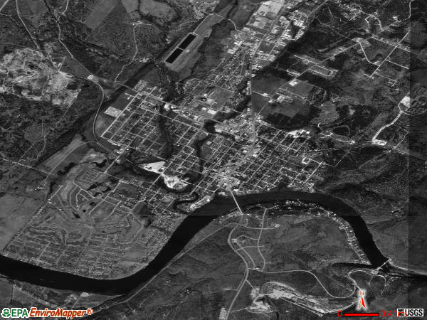 Marble Falls satellite photo by USGS 
