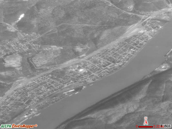 Wellsville satellite photo by USGS 