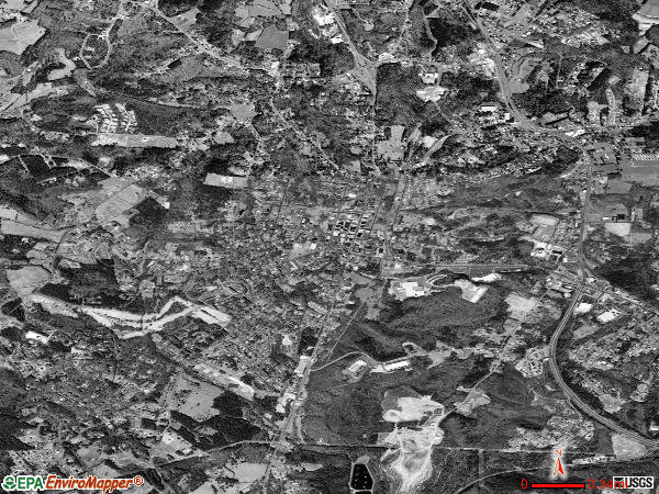 Rutherfordton satellite photo by USGS 