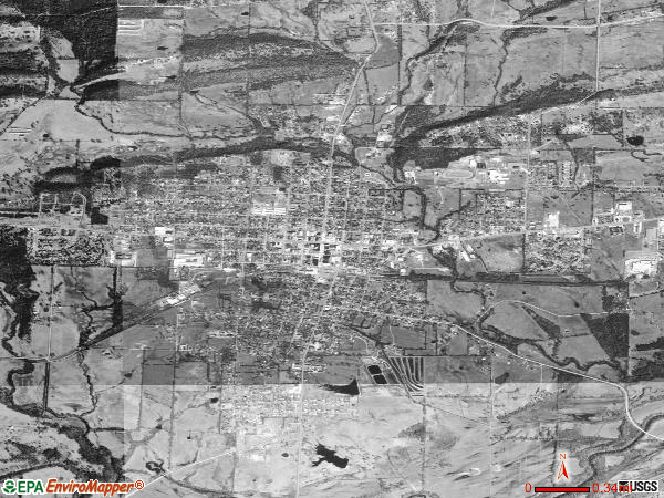 Booneville satellite photo by USGS 