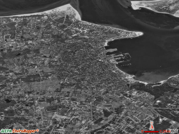 Nantucket satellite photo by USGS 