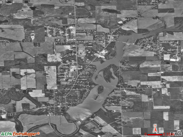 Leo-Cedarville satellite photo by USGS 