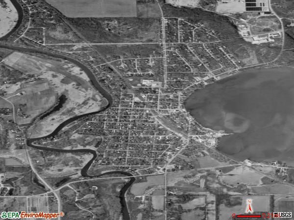 Silver Lake satellite photo by USGS 