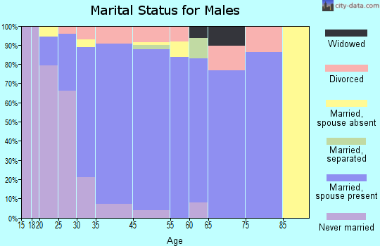 Queen Creek marital status for males