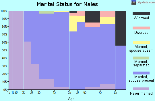 North Falmouth marital status for males