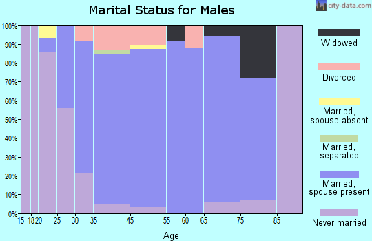 North Westport marital status for males