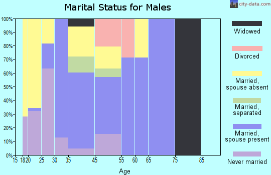 Norton Center marital status for males