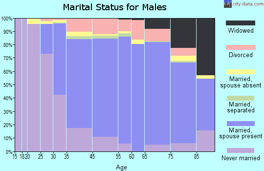 Saugus marital status for males