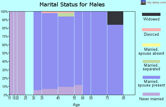 South Duxbury marital status for males