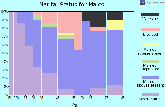 Three Rivers marital status for males