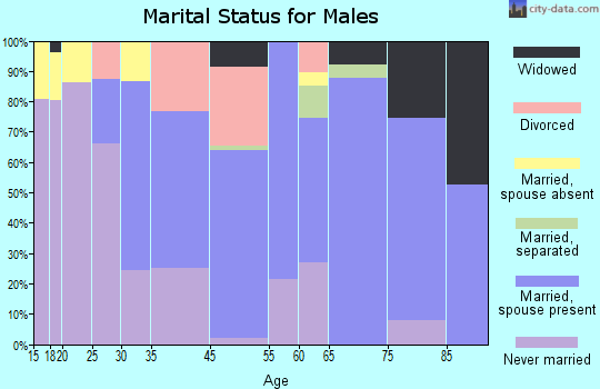 Williamstown marital status for males