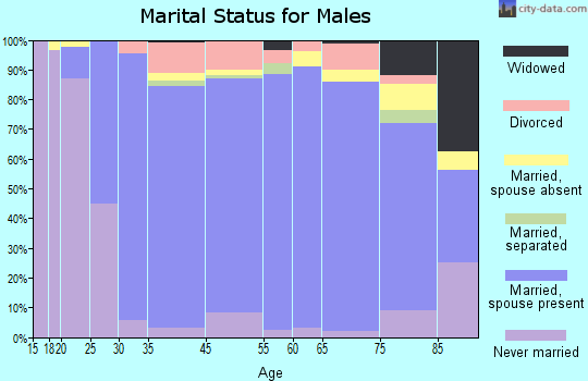 Sahuarita marital status for males