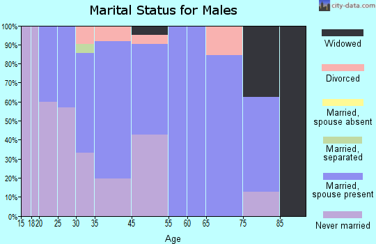 Akron marital status for males
