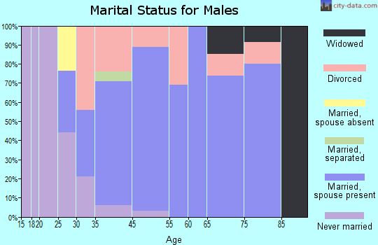 Au Sable marital status for males