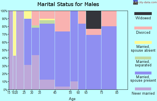 Burr Oak marital status for males