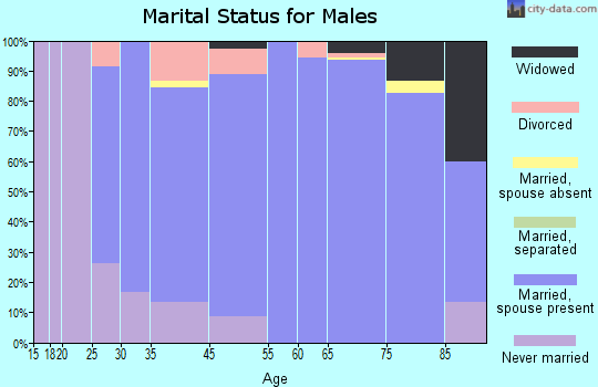 Canadian Lakes marital status for males