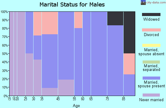 Clarksville marital status for males