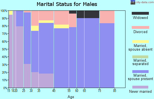 Columbiaville marital status for males