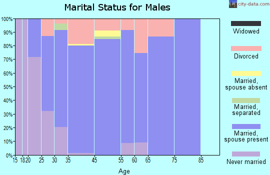 Coopersville marital status for males