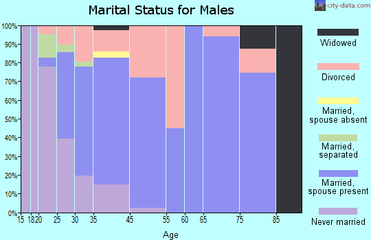 East Jordan marital status for males
