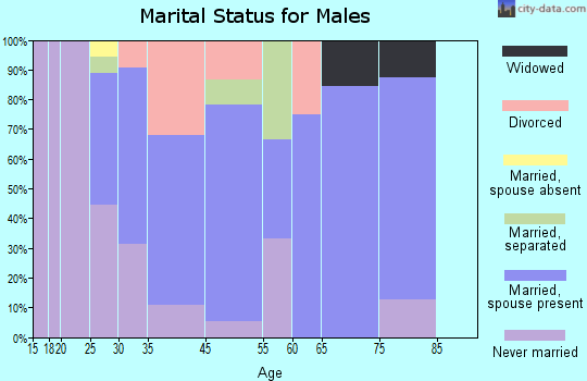 Eau Claire marital status for males