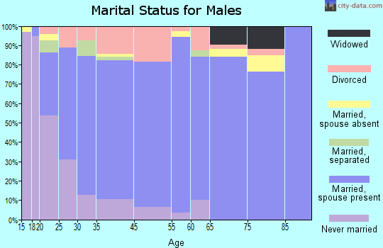 Show Low marital status for males