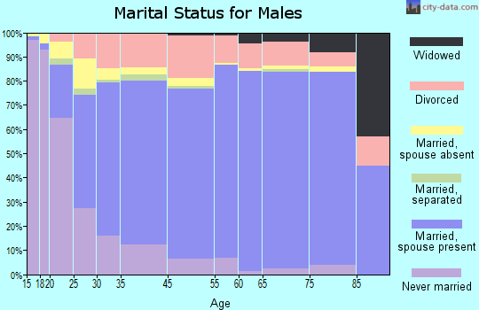 Sierra Vista marital status for males