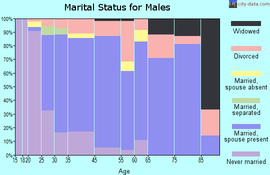 Flat Rock marital status for males