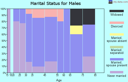 Gagetown marital status for males