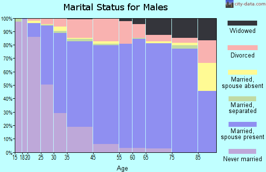 Garden City marital status for males