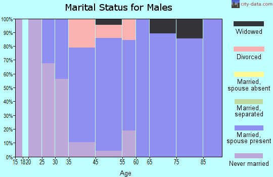 Greilickville marital status for males