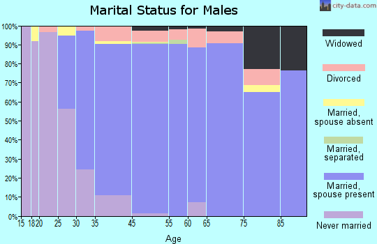 Grosse Ile marital status for males