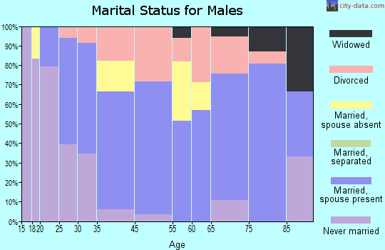Lake City marital status for males