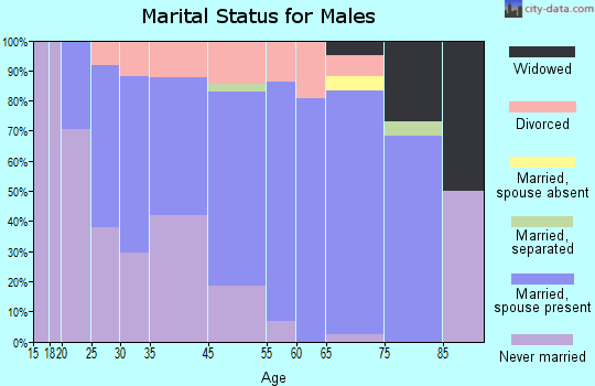 Lake Linden marital status for males