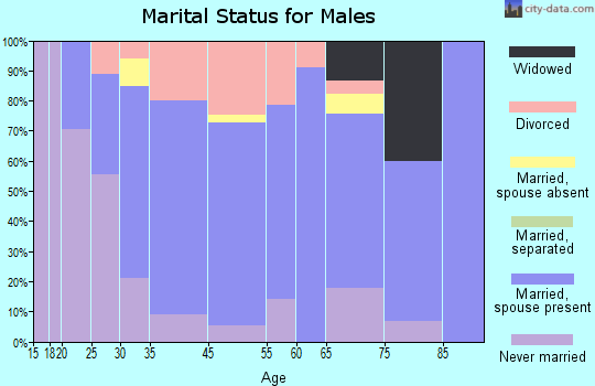 Mackinaw City marital status for males