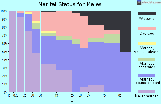 Muskegon Heights marital status for males