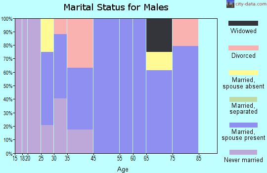Oscoda marital status for males