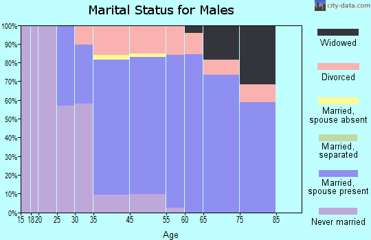 Pearl Beach marital status for males