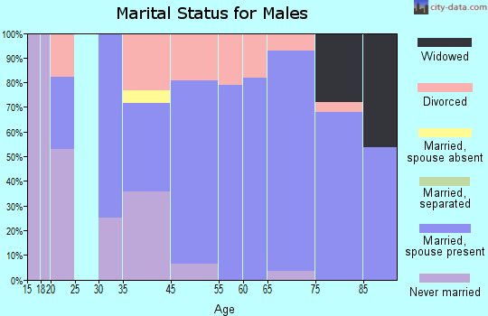 Pentwater marital status for males