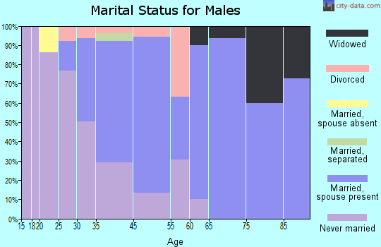Pleasant Ridge marital status for males