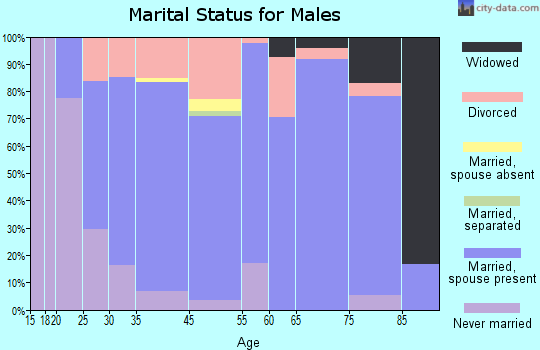 St. Johns marital status for males