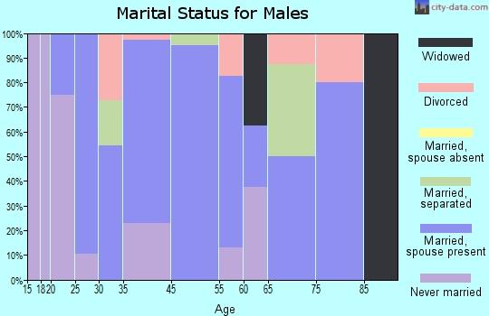 Sand Lake marital status for males