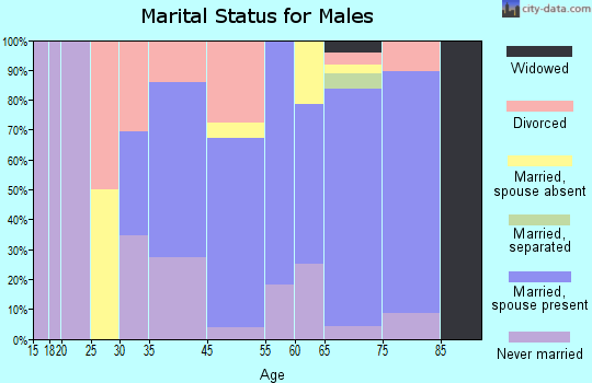 Shorewood-Tower Hills-Harbert marital status for males
