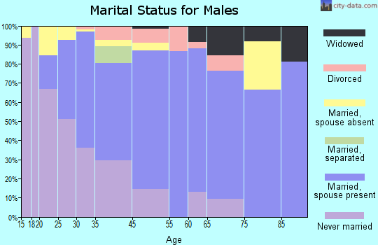 Tuba City marital status for males