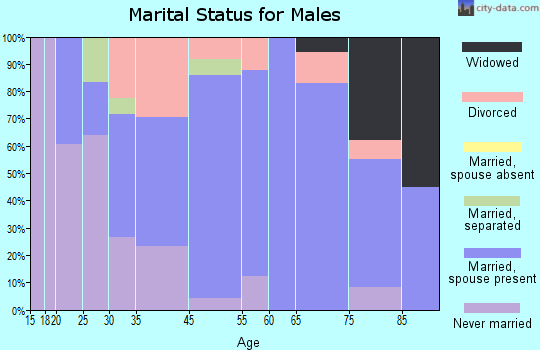 Tawas City marital status for males