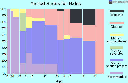 Valencia West marital status for males