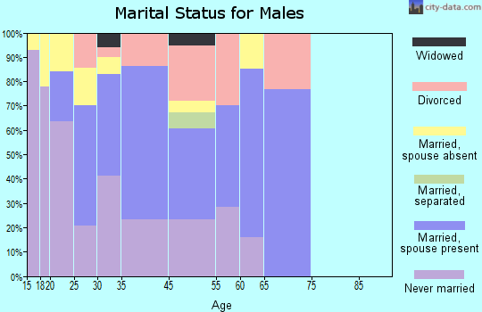 Whiteriver marital status for males