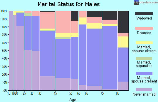 Alexandria marital status for males